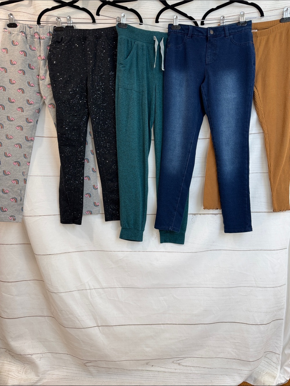Bundle of 5 girls Kids Leggings size 10/12 Hanna Andersson-Cat & Jack